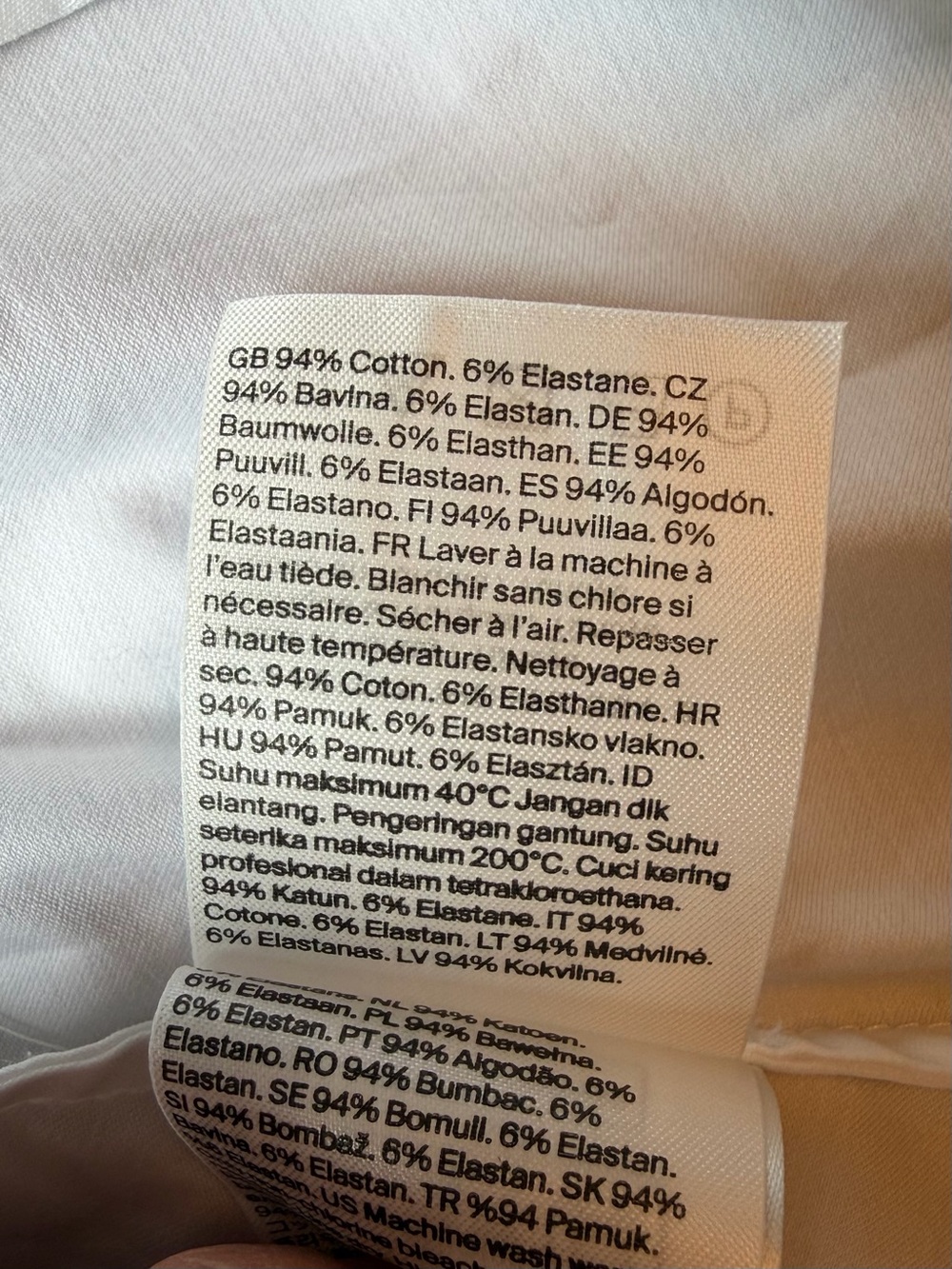 COS Puff Sleeve Blouse White Cotton Poplin Hidden Placket Band Collar US 8 - Picture 8 of 9